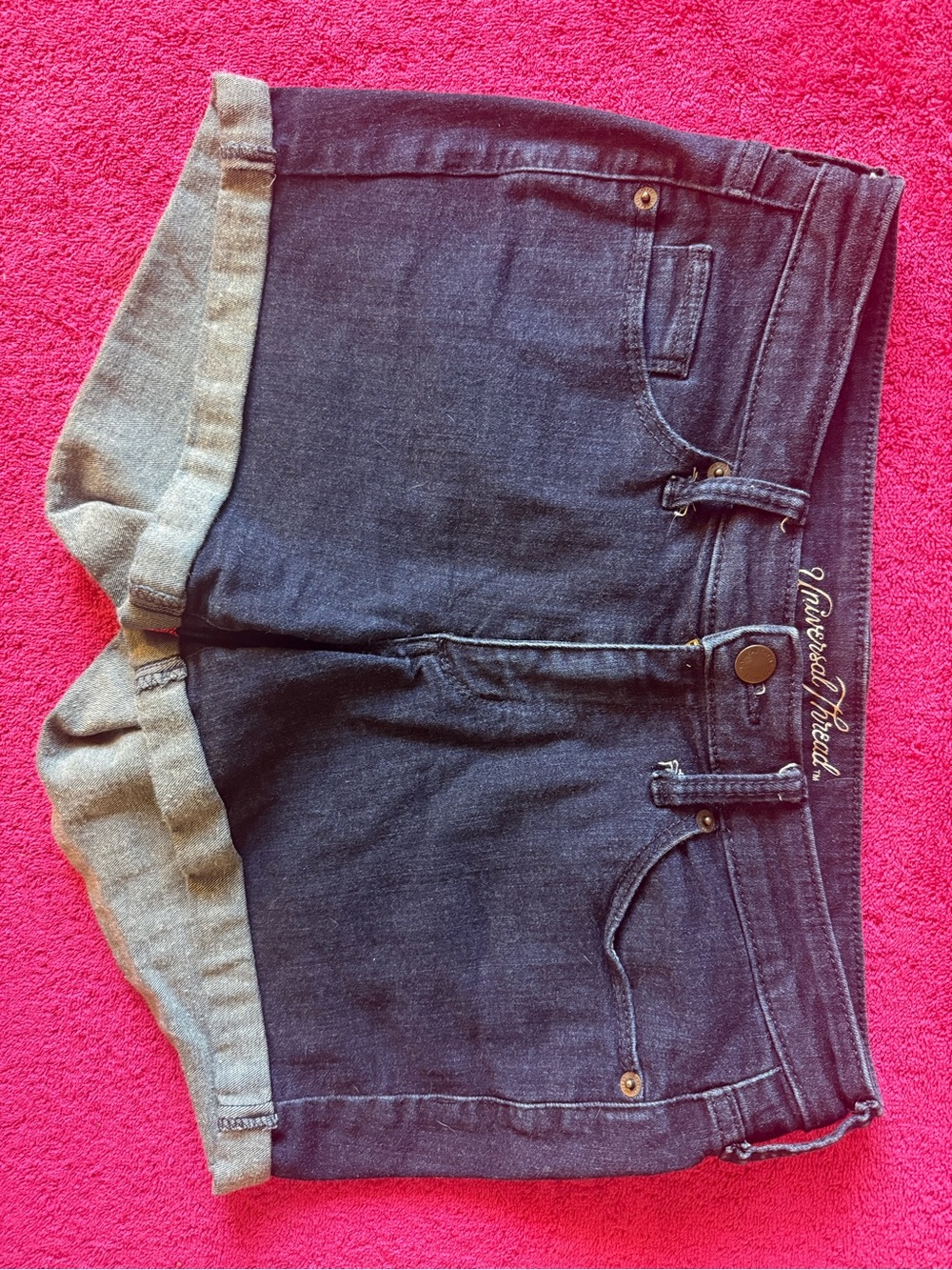 Universal Thread Dark Indigo Denim Cuffed Shorts
